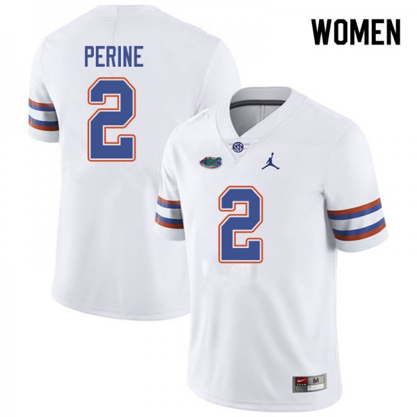 Jordan Brand Women #2 Lamical Perine Florida Gators College Football Jerseys White